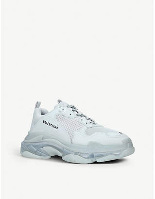 Balenciaga Triple S leather and mesh trainers