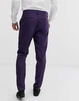 Thumbnail for your product : ASOS Design DESIGN wedding skinny suit pants in berry twill