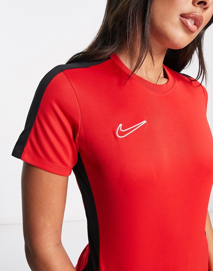 Nike Football Academy dri fit panel tshirt in red ShopStyle