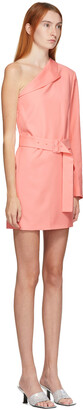 MSGM Pink Single Shoulder Blazer Dress