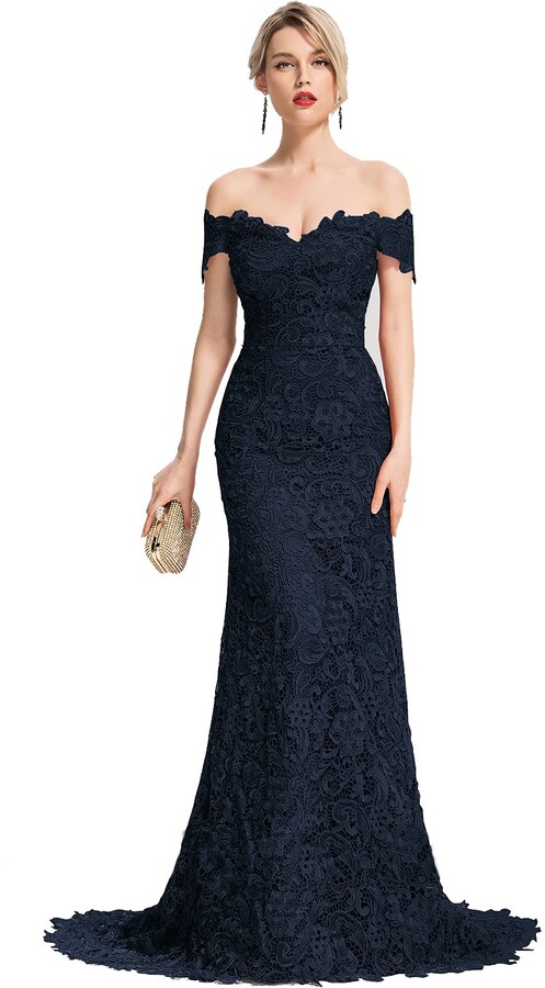 navy blue evening dress uk