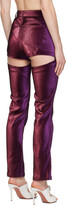 Thumbnail for your product : Area Purple Slit Trousers