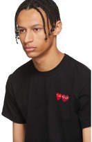 Thumbnail for your product : Comme des Garcons Play Black and Red Double Hearts T-Shirt