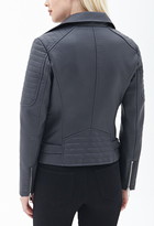 Thumbnail for your product : Forever 21 Quilted Moto Jacket