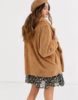 Thumbnail for your product : Qed London soft touch hoodie in camel