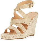 Thumbnail for your product : Joie Korat Studded Suede Crisscross Wedge Espadrille Sandals