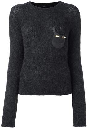 Class Roberto Cavalli embellished pocket sweater
