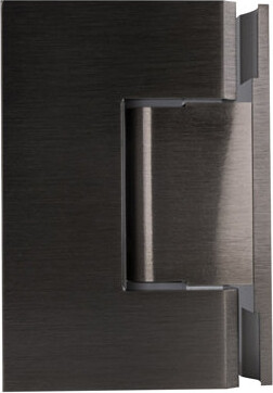Latitude Run Designer Series Shower Door Wall Mount Hinge With Offset Back Plate Brushed Pewter