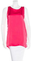 Thumbnail for your product : Pierre Balmain Silk Lace-Up Top