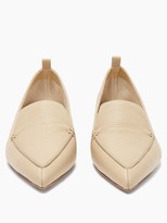 Thumbnail for your product : Nicholas Kirkwood Beya Grained-leather Loafers - Light Beige