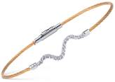 Thumbnail for your product : Charriol Women's Laetitia White Topaz-Accent Two-Tone PVD Stainless Steel Bendable Cable Bangle Bracelet