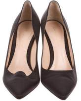 Thumbnail for your product : Gianvito Rossi Satin Pointed-Toe Pumps