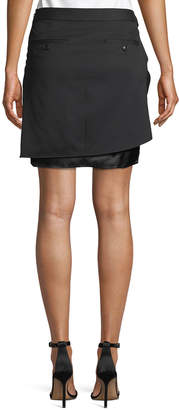 Helmut Lang Wool Sarong Mini Skirt