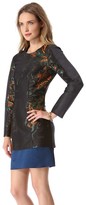Thumbnail for your product : Cédric Charlier Brocade Dress with Long Sleeves