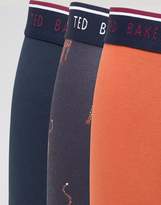 Thumbnail for your product : Ted Baker Trunks 3 Pack with Leopard Print
