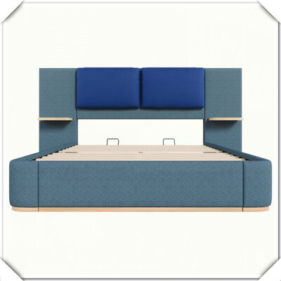 Latitude Run Upholstered Platform Bed Panel Anti-Collision Rounded Corners No Box Spring Easy Assembly