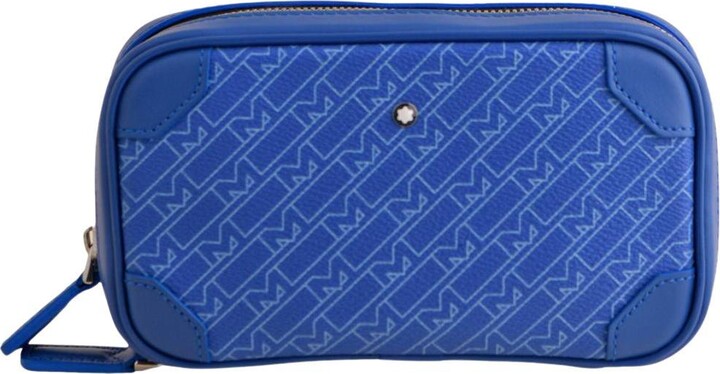 Montblanc M Gram 4810 Blue Crossbody Shoulder Clutch Mini Bag Wallet Men