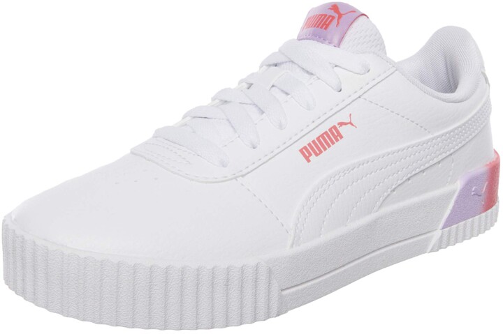 Puma Carina Summer Fade JR Sneaker White White-Sun Kissed Coral 4.5 UK -  ShopStyle Girls' Shoes