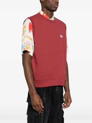 Stussy Logo-Embroidered Cotton Vest - ShopStyle