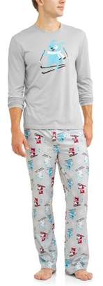 Family PJs Family Sleep Holiday Ski Dogs 2 Piece Pajama Sleep Set (Men's)