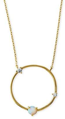 Tai Large Opal Circle Pendant Necklace