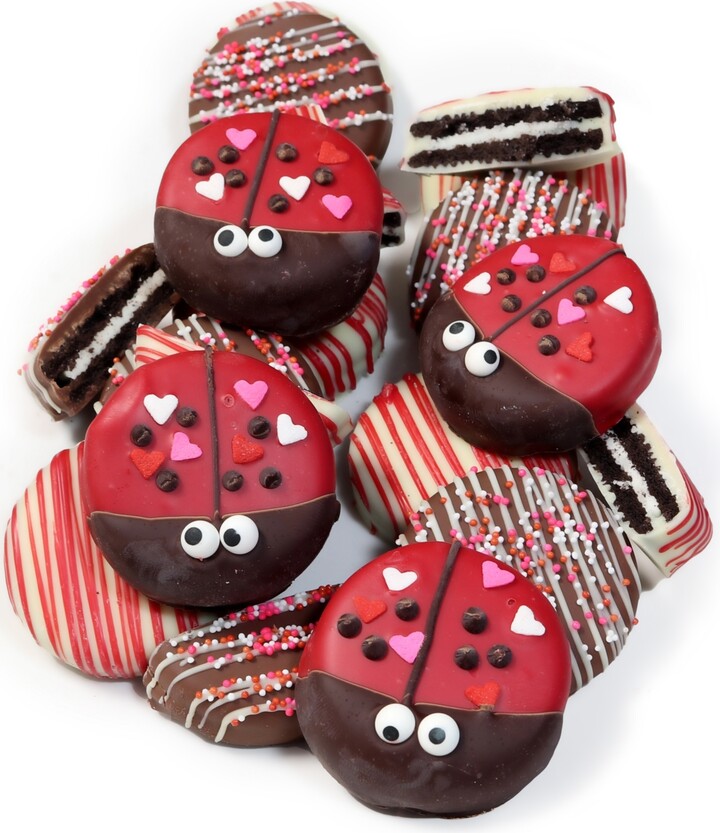Chocolate Covered Company Love Bug Belgian Chocolate Covered Oreo Cookies - 12 Pc