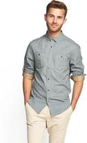 Thumbnail for your product : Goodsouls Mens Long Sleeve Twist Yarn Shirt