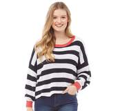 Thumbnail for your product : Only Womens Hilde Long Sleeve Striped Jumper Night Sky/Geranium