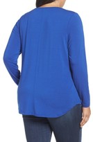 Thumbnail for your product : Sejour Plus Size Women's Sweetheart Neck Long Sleeve Tee