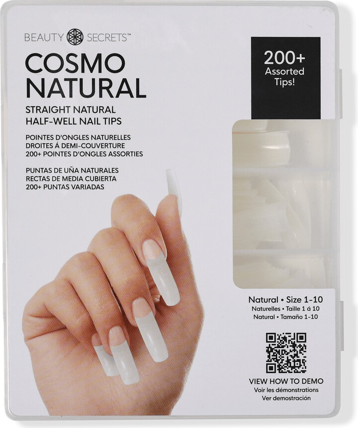 Beauty Secrets Cosmo Natural Straight Natural Half-Well Nail Tips
