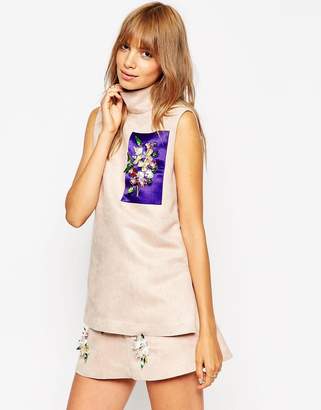 ASOS A V Robertson for Funnel Neck Sleeveless Tunic with Embellished Panel