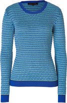 Thumbnail for your product : Jonathan Saunders Knit Crew Neck Pullover in Turquoise/Cobalt Gr. M