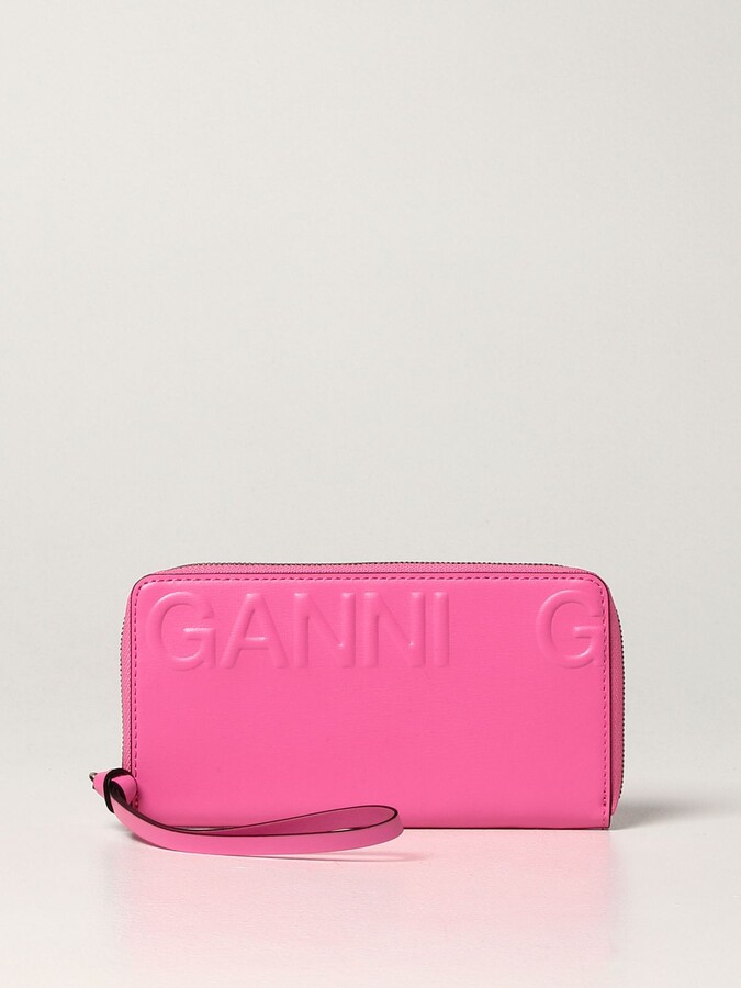 Ganni wallet in recycled leather - ShopStyle