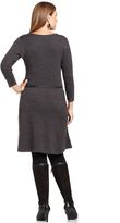 Thumbnail for your product : Jones New York Signature Plus Size Belted Sweater Dress