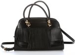 Thumbnail for your product : Tod's Black Leather Fringe Detail Top Handle Bag