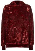 Thumbnail for your product : Couture Forte Velvet Trim Sequin Hoodie
