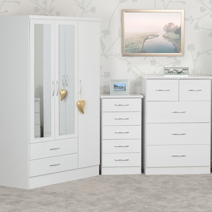 Dunelm Nevada Slim 5 Drawer Chest White ShopStyle