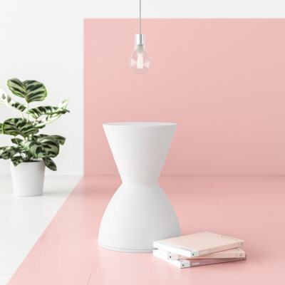 Hashtag Home Drexler Bongo Indoor / Outdoor Frame End Table - Side Table – Modern Weather-Resistant Accent Table, Fully Assembled for Patio, Garden, Living Room,