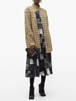 Thumbnail for your product : Balenciaga Panelled Silk And Cotton Dress - Yellow Multi