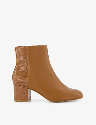 Dune Oleah leather heeled ankle boots