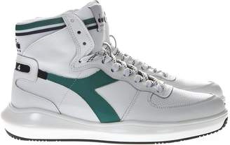 Diadora Heritage Mi Basket H Mds In White Leather Sneakers
