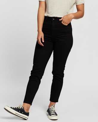 Silent Theory Women's Black High-Waisted - Sierra Mom Jeans - Size One Size, 6 at The Iconic