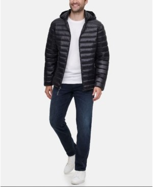 calvin klein men's packable down quilted jacket