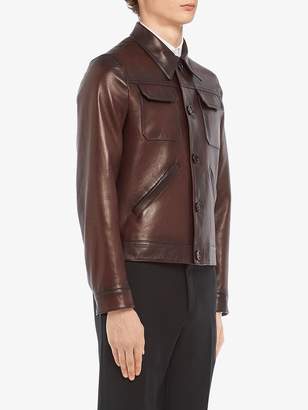 Prada shirt style leather jacket