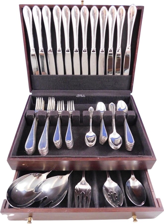 Tuttle Silver Company Triumph By Tuttle Sterling Silver Flatware Set For 12 Service 65 Pieces Dinner