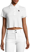 Thumbnail for your product : Alice + Olivia Erma Cropped Polo Tee, White