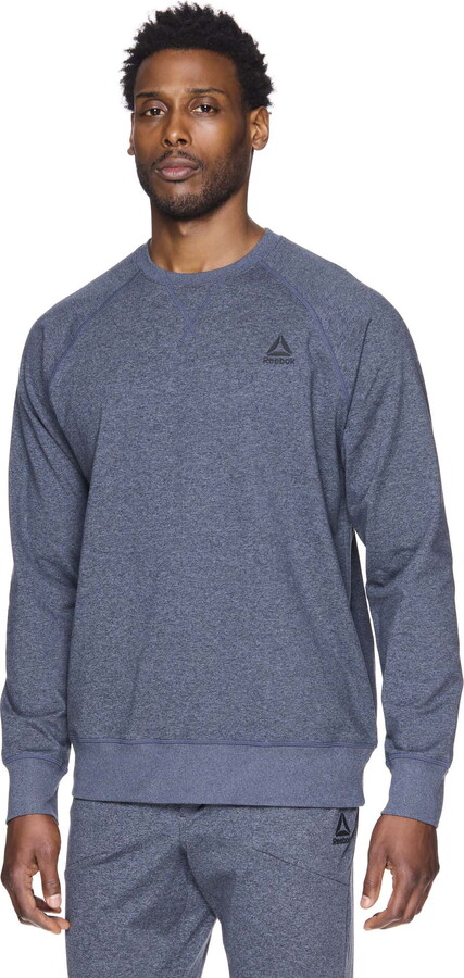 Reebok Mens and Big Mens Off the Grid Fleece Crewneck Sweatshirt, up to Sizes 3XL