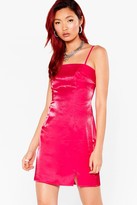 Thumbnail for your product : Nasty Gal Womens Satin Strappy Slit Mini Dress