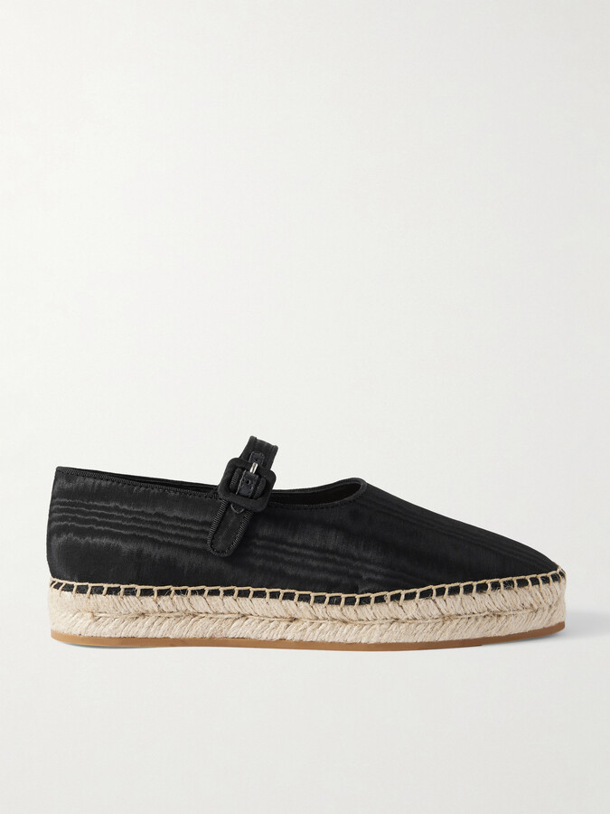 Loeffler Randall - Clover Moire Mary Jane Espadrilles - Black