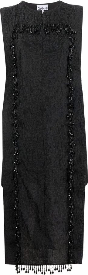 Ganni Organza-Fringe Jacquard Sleeveless Top - ShopStyle Party Dresses